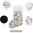 thumbnail image 3 of Coolnut 17.7 Inch Christmas Stockings, 1 PCS Rose Flower Cupcakes Valentine Presonalized Large Stocking Sock for Family Holiday Xmas Party Decorations, 3 of 7