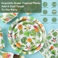 thumbnail image 3 of UniMall168PCS Hawaiian Luau Party Supplies,Pineapple Paper Plates Bulk Serve 24 Guests,Hawaiian Beach Party Plates Green and White for Adults Birthday Tropic Pool Party Decorations, 3 of 14