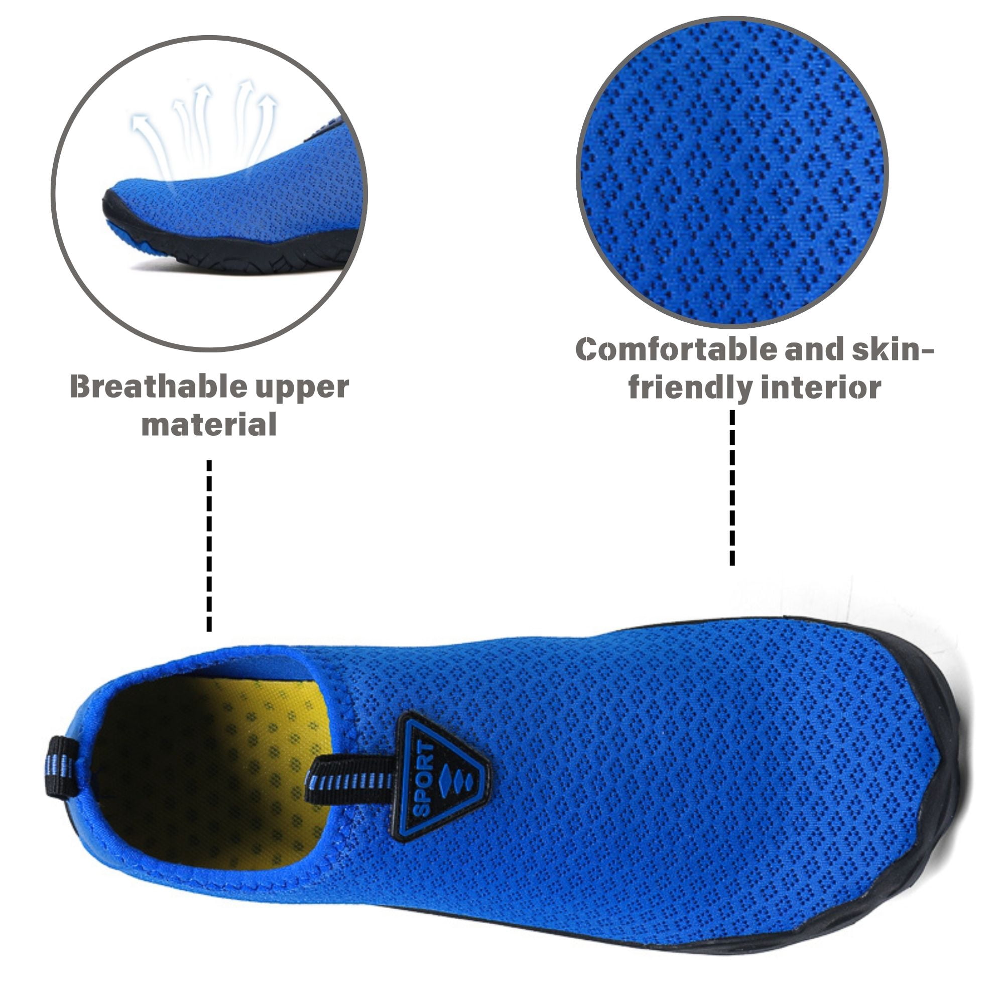 BERANMEY Water Shoes for Women Men Quick-Dry Barefoot Skin Fit Swim Shoes Lightweight Non Slip Hiking Shoes for Swimming Beach Walking Surfing Yoga