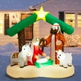 thumbnail image 3 of Costway 6.7FT Christmas Inflatable Nativity Scene w/ LEDs & Built-in Air Blower, 3 of 8