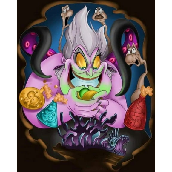 Ursula Diamond Painting,Diamond Painting Kits for Adults,Villain Diamond Art,Suitable for Home Wall Decoration 12x16 Inch