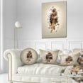 thumbnail image 3 of Designart Abstract Falcon on Branch - Animal Throw Pillow - 12x20, 3 of 5