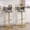 Dark Grey, variant on Daluvenix Velvet Bar Stools Set of 2, Counter Height Barstools with Low Back, Gold 360° Swivel Bar Stool ,Counter Height Bar Chairs for Kitchen Island, Pub, Green