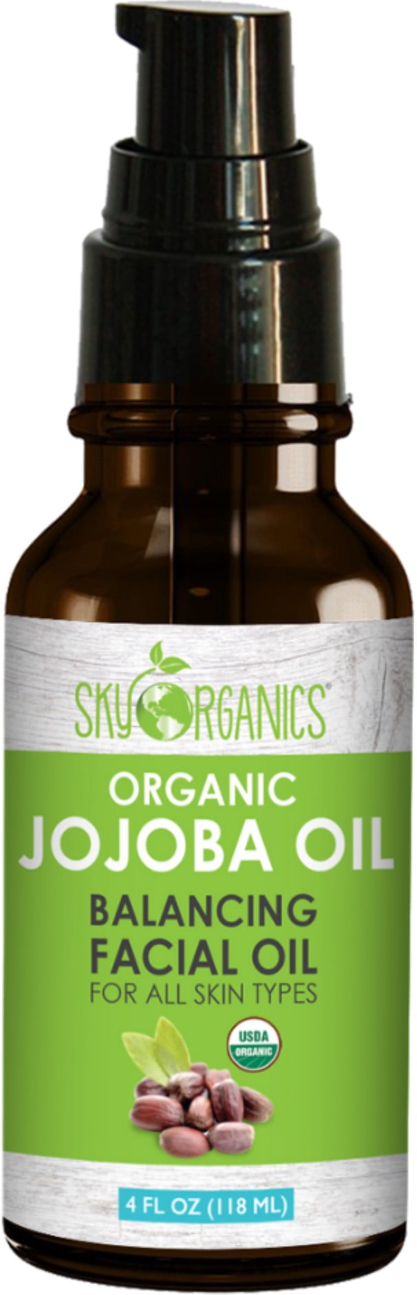 Sky Organics Pure & Natural Organic Jojoba Oil, 4 Fl. Oz.