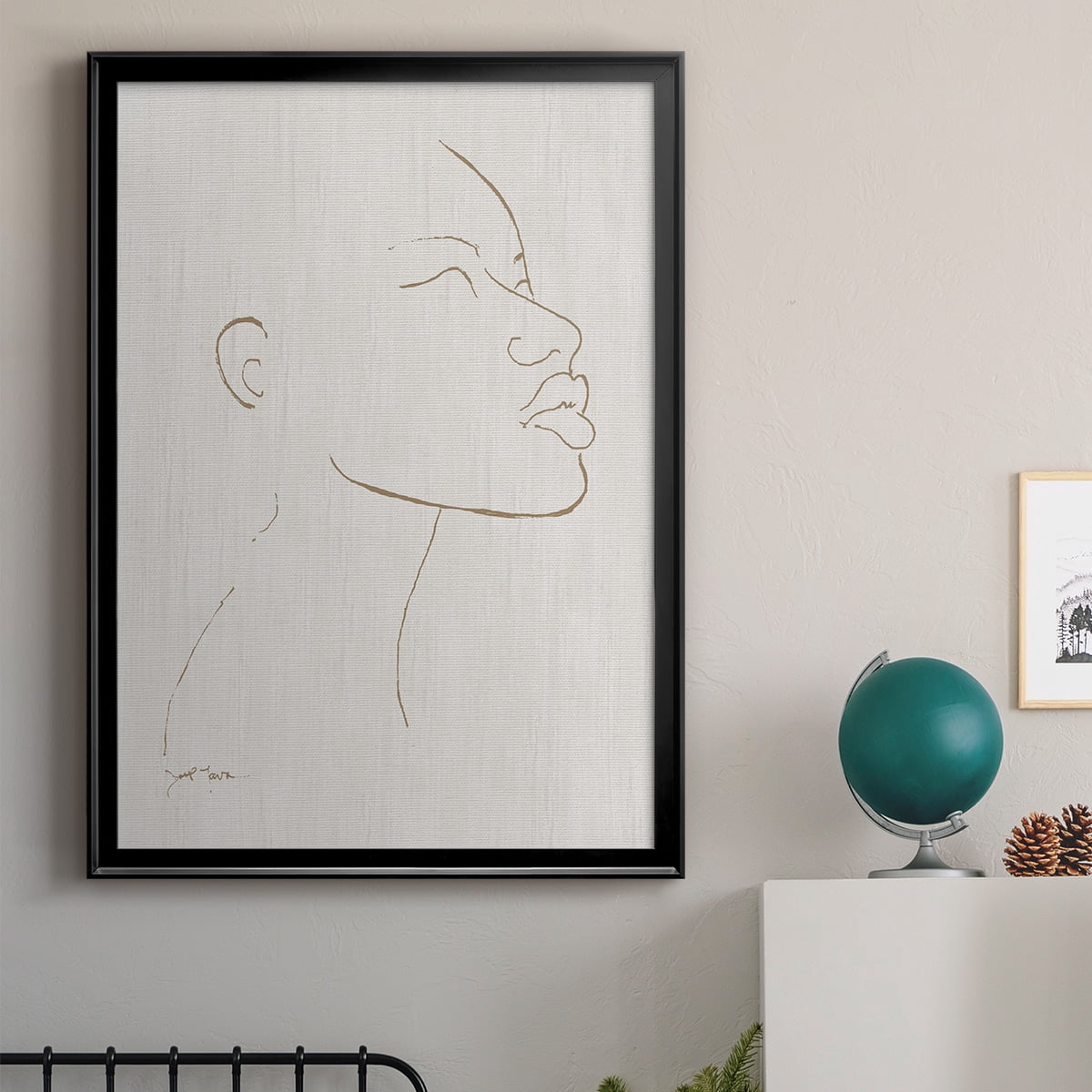 Portrait Sketch I Premium Framed Print - Ready to Hang