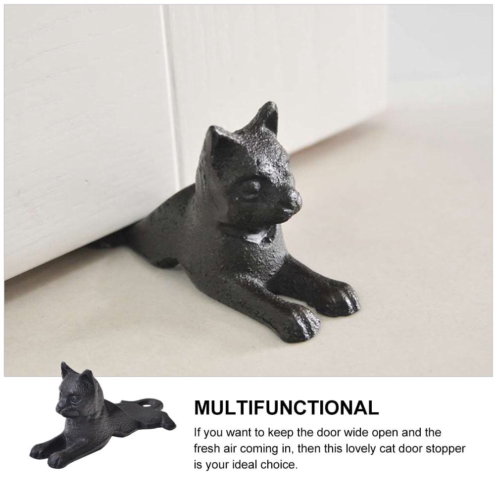 unbranded  2 Pcs Cat Door Interior Stoppers Security Cast Iron Functional Decor