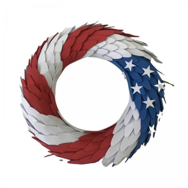 2x Patriótica para Puerta BLESIY Corona Decoración Día de La Independencia 4 de Julio