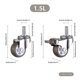 thumbnail image 5 of M8 Threaded Stem Rubber Heavy Duty Swivel Caster For Hand Trolley, Work Tables, Furniture Wheels, 1.5 Inch, Thread Diameter: 8mm, Length 20mm, 2pcs Wi, 5 of 5