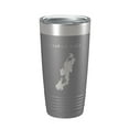 thumbnail image 1 of Graham Lake Map Tumbler Travel Mug Insulated Laser Engraved Coffee Cup Maine 20 oz Dark Gray, 1 of 1