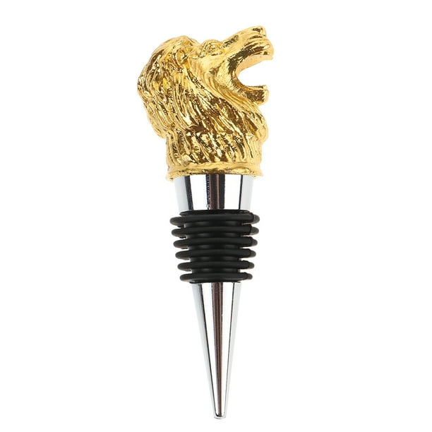 Tapón de botella de metal, tapón de botella, estatua de tigre, tapón de botella, sellador de botellas de vino