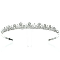 SAMKY Princess Rhinestone and Crystal Bead Wedding Tiara – Elegant Bridal Crown
