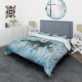 thumbnail image 1 of Designart 'Geode Interior with Light Blue crystals' Mid-Century Modern Bedding Set - Duvet Cover & Shams, 1 of 4