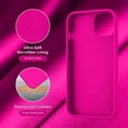 thumbnail image 6 of for iPhone 13 Case, iPhone 14 Case, Silicone Ultra Slim Shockproof Protective Phone Case with [Soft Anti-Scratch Microfiber Lining], 6.1 inch, Hot Pink, 6 of 13