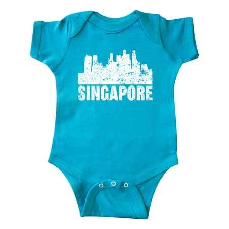 

Inktastic Singapore City Skyline with Grunge Gift Baby Boy or Baby Girl Bodysuit