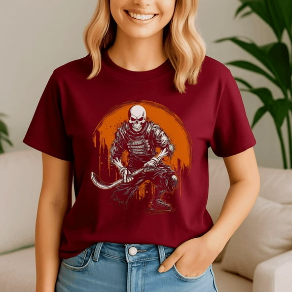 Halloween Shirt,Skeleton Ice Hockey T Ee Halloween, Happy Halloween Shirt , Ghost Pumpkin Tshirt, Funny Holiday Gift,Horror Witchy