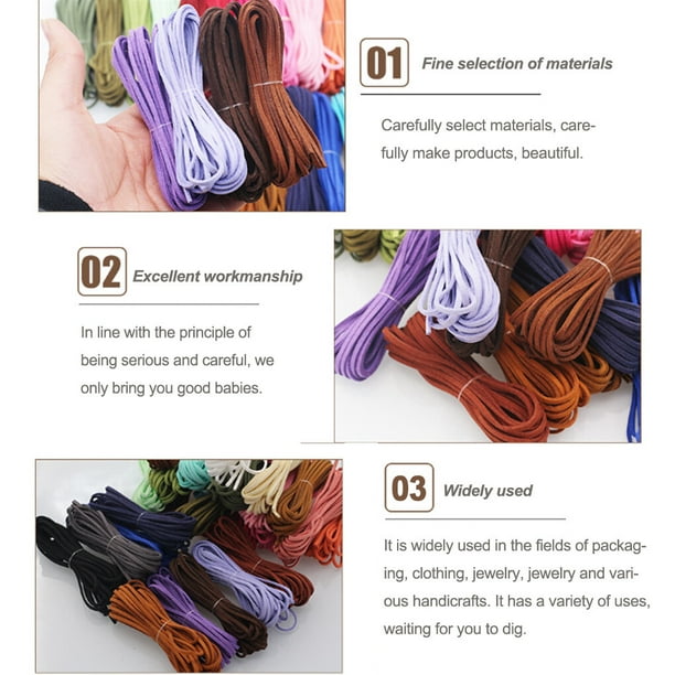 Baohd Faux Suede Cords Leather Braided Jewelry Making Accessories