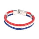 thumbnail image 2 of 3X Pulsera de Joyeria, Brazalete de Bandera Francesa, de Aleacion de Cuero, para Hombres Mujeres, Blanco Rojo Azul, (Anchura 14 mm, Longitud 20 cm), 2 of 8