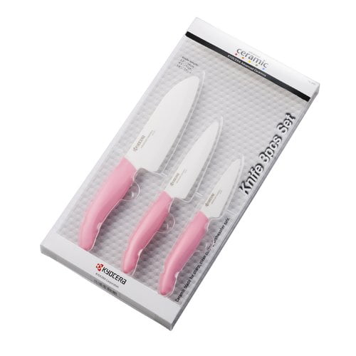 Kyocera Advanced Ceramic Revolution 3 Piece Knife Set with 5.5" Santoku