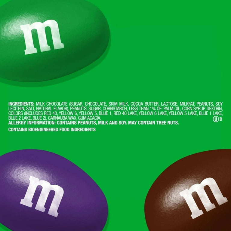 MandMS Peanut Milk Chocolate Candy, featuring Purple Candy Bulk Jar (62  Ounce) 