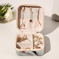 thumbnail image 6 of Swan Travel Portable Square Jewelry Box Organizing Rings Earrings Necklaces Bracelets for Girls Women, 6 of 6