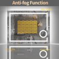 thumbnail image 4 of Wisfor LED Lighted Bathroom Mirror: 24 x 32 Inch Dimmable Backlit Front Lit Wall Vanity Makeup Mirror with 3X Magnifying Smart Touch Switch Anti-Fog Dimmable Memory Function, Plugin or Hard Wired, 4 of 8