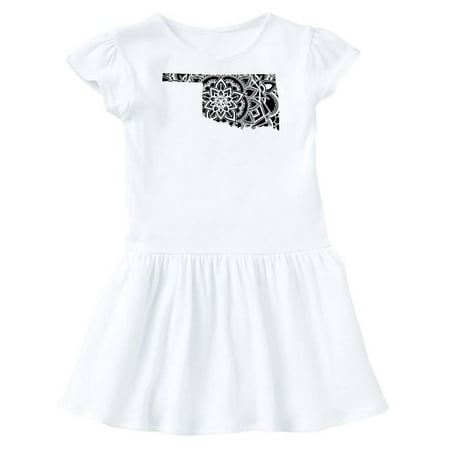 

Inktastic Oklahoma Silhouette Mandala Gift Toddler Girl Dress