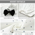 thumbnail image 3 of SANMIO Baby Boy Clothes Suits Infant Gentleman Outfit Collared Dress Shirt+Vest+Tie+Corsage+Pants 5Pcs Baby Suit Sets, 3 of 7