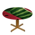 thumbnail image 3 of Round Fitted Tablecloth with Elastic Watermelons Design Patio Table Cloth with Umbrella Hole, 3 of 8