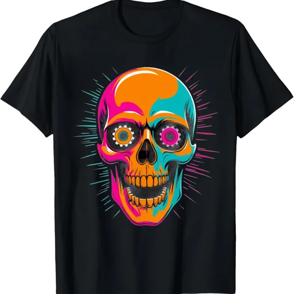 Day Of The Dead Sugar Skull T-Shirt For Women Men - Mexican Floral Dia De Los Muertos Halloween Costume Tee - Unique Artistic Design With Roses And Flowers - Comfortable Casual Black Shirt