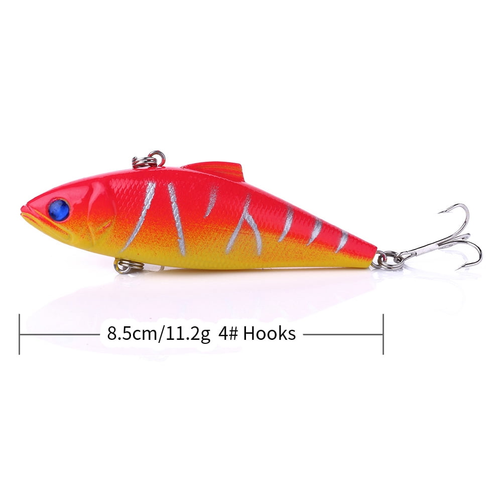 HENGJIA Fishing Lures, Sinking Lipless Crankbait for Bass, Metal Hard Bait Swimbait Freshwater Saltwater Fishing Tackle Lures Treble Hook for Bass Walleye Trout