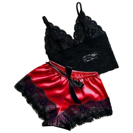 

Women New Sexy Fashion Lace Lingerie Silk Underwear Sleepwear Pajamas Satin