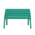thumbnail image 3 of Garden Plastic Outdoor Adirondack Footrest Ottoman, Turquoise, 3 of 5