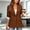 Coffee, variant on Striped Cuff Patchwork Blazer for Women,Slim Fit Notched Lapel One Button Suit Jacket,Euro-American Style Office Casual Lightweight Cardigan Coat for Spring Fall Commute Red XL