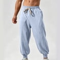thumbnail image 4 of Jerdar Men's Cotton Jogger Sweatpants Tapered Cuffed Ankle All Season Four Season Gym Workout Fitness Athletic Casual Comfortable Soft Long Pants Trousers, 4 of 9