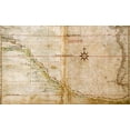 thumbnail image 2 of Vintage Maps 32x21 Gold Ornate Wood Framed with Double Matting Museum Art Print Titled - Portuguese map of the South Pacific 1630, 2 of 4