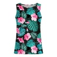thumbnail image 5 of IROINNID Round Neckline Tank Tops For Men Sleeveless New Summer Floral Hawaiian Camisole Sport Tank Top Pullover Graphic Print Tops, 5 of 5
