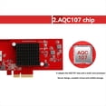 thumbnail image 4 of Adaptador de Red Ethernet de 10 GB, Tarjeta de Red de Fibra Óptica PCI-e RJ45, Chip AQC107, Tarjeta Ethernet para Servidor de 2,5 G/5 G/10 G., 4 of 7