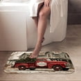 thumbnail image 4 of 1pc Red Vintage Truck Absorbent Non-Slip Bathroom Thickened Flannel Rug Decor,Soft,Quick Drying,Suitable For Indoor/outdoor Use,Bathrooms,Bedrooms,Kitchens,Terrace,Laundry Rooms,16"x24", 4 of 9