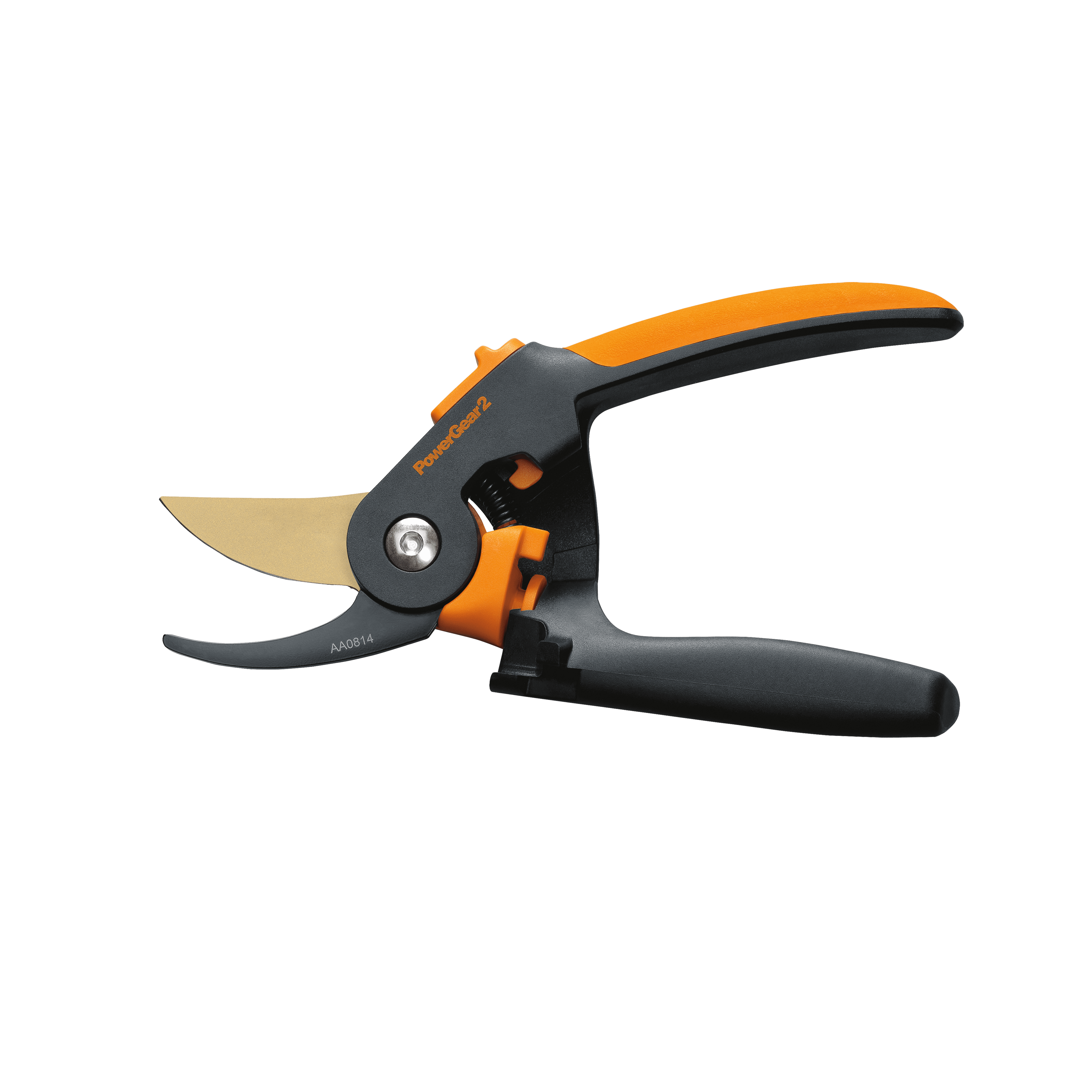 Fiskars 11.5" PowerGear2 Titanium Softgrip Bypass Pruner, 3/4" Cut Capacity Black and Orange