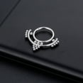 thumbnail image 3 of APIPEE Titanium Micro Cubic Zirconia Hinged Nose Hoop Ring Body Jewelry Unisex, 3 of 5
