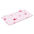 thumbnail image 3 of YFYANG 5FT Rectangular Table Cloth, Waterproof Polyester Pink Heart Plaid Stripe Table Cover, Indoor Outdoor Decorative Tablecloths with Elastic Edge, 3 of 8