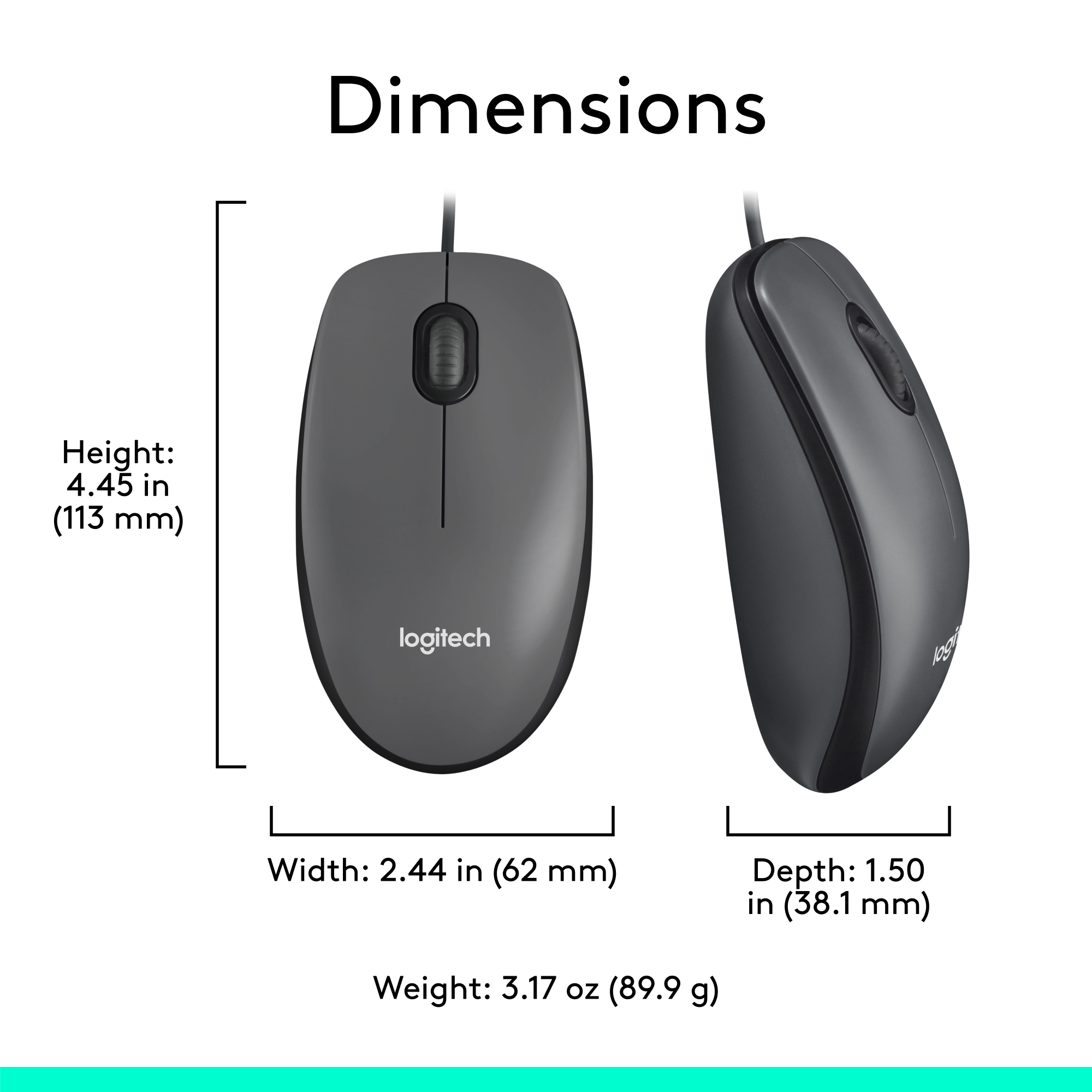 Logitech M100 Wired Optical Mouse photo 8