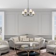 thumbnail image 3 of 5275-04 Livex Lighting Mendham - 5 Light Convertible Mini Chandelier/Semi-Flush Mount in Modern Farmhouse Style - 25 Inches wide by 17 Inches high, 3 of 8