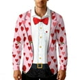 thumbnail image 2 of Handshe Men's Long Sleeve Shirt with Creative Print for Valentine's Day, 2 of 7