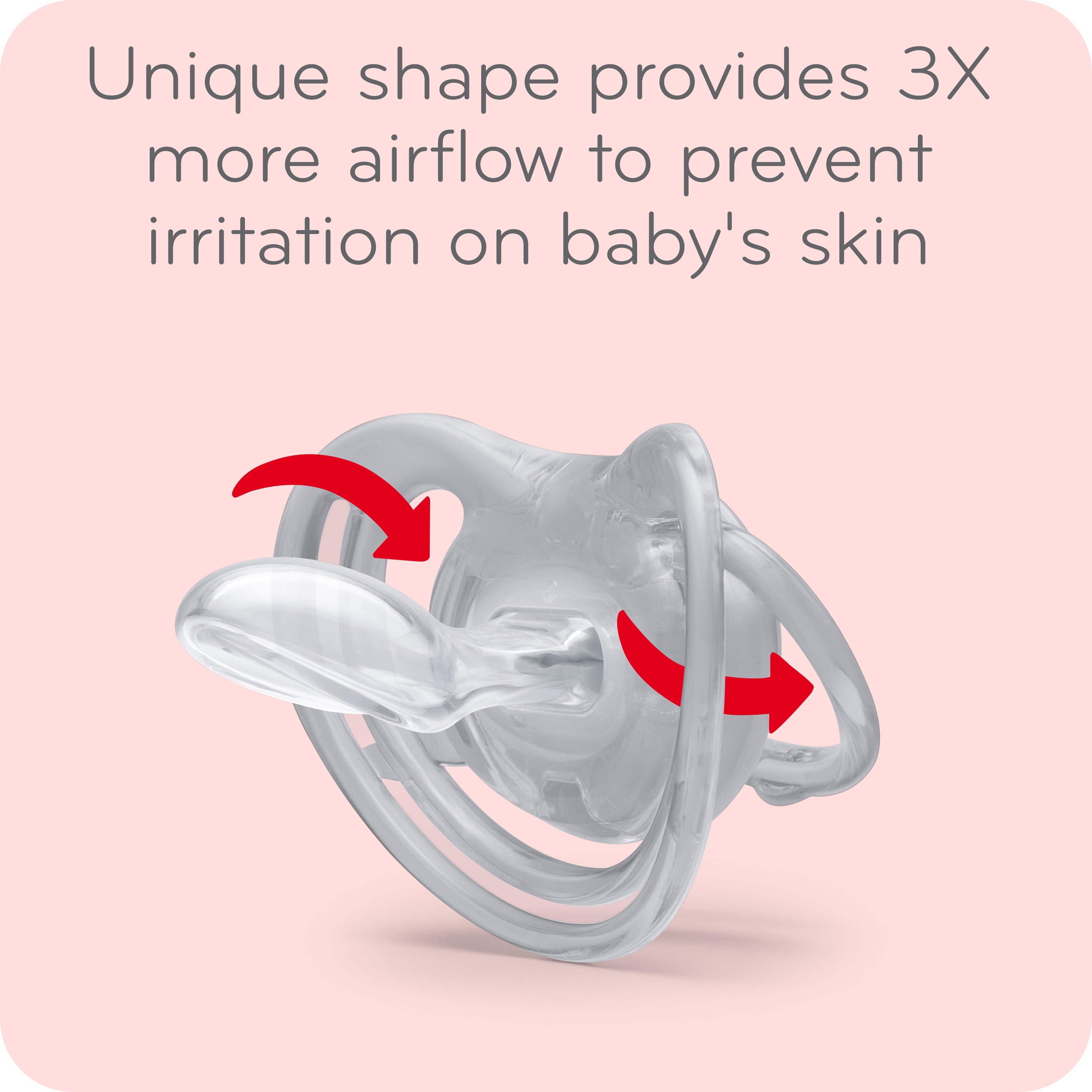 NUK Airflow Glow-in-the-Dark Pacifiers, 0-3 Months, 2-Pack