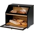 HOMEKOKO Double Layer Large Bread Box for Kitchen Counter, Wooden Large