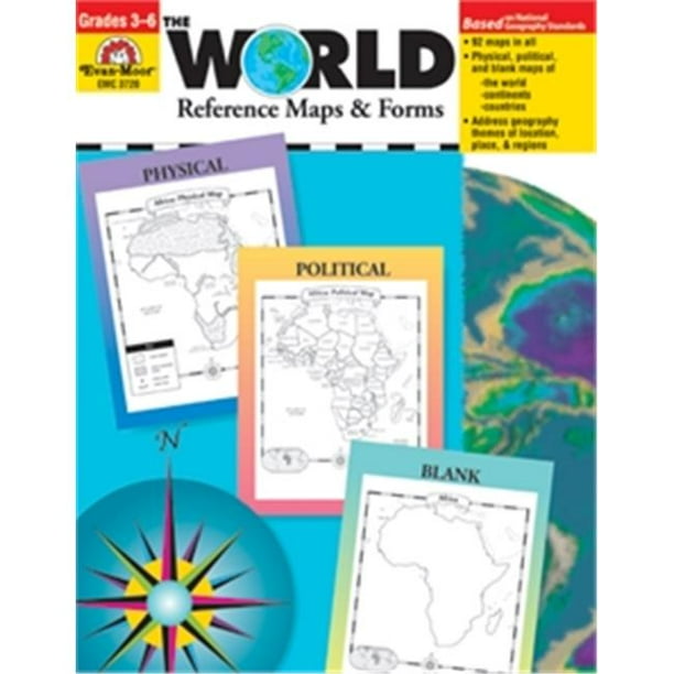 Evan-Moor Educational Publishers 3720 la Référence Mondiale et les Formulaires Cartographiques