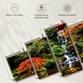 thumbnail image 6 of Elephant Stock Mesmerizing Japanese Waterfall Wall Art - Horizontal Multi Panel Canvas - Living Room Wall Decor - Nature Multi Panel - Green And Orange Decor - 68" x 30", 6 of 8