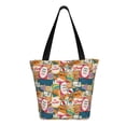 thumbnail image 3 of Fotbe Retro Summer Stamp Pattern Beach Tote,Shoulder Handbag,Spacious Tote Bag,Lightweight Travel Bag,Versatile Shopping Bag, 3 of 9