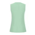 thumbnail image 3 of Yuyuzo Débardeurs pour Femmes Sans Manches Tops d'Été Col Rond Blouses Amples Fendue sur le Côté Chemises Basiques Décontractées, 3 of 5